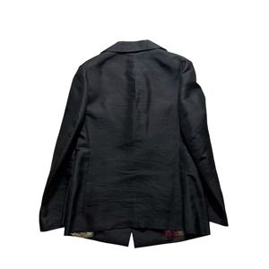 archive 1997SS YOHJI YAMAMOTO black silk jacket with see-through lining