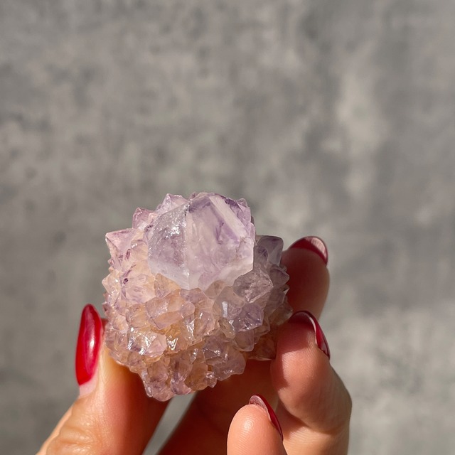 南アフリカ産 カクタスクォーツ｜淡色ラベンダーのきらめき