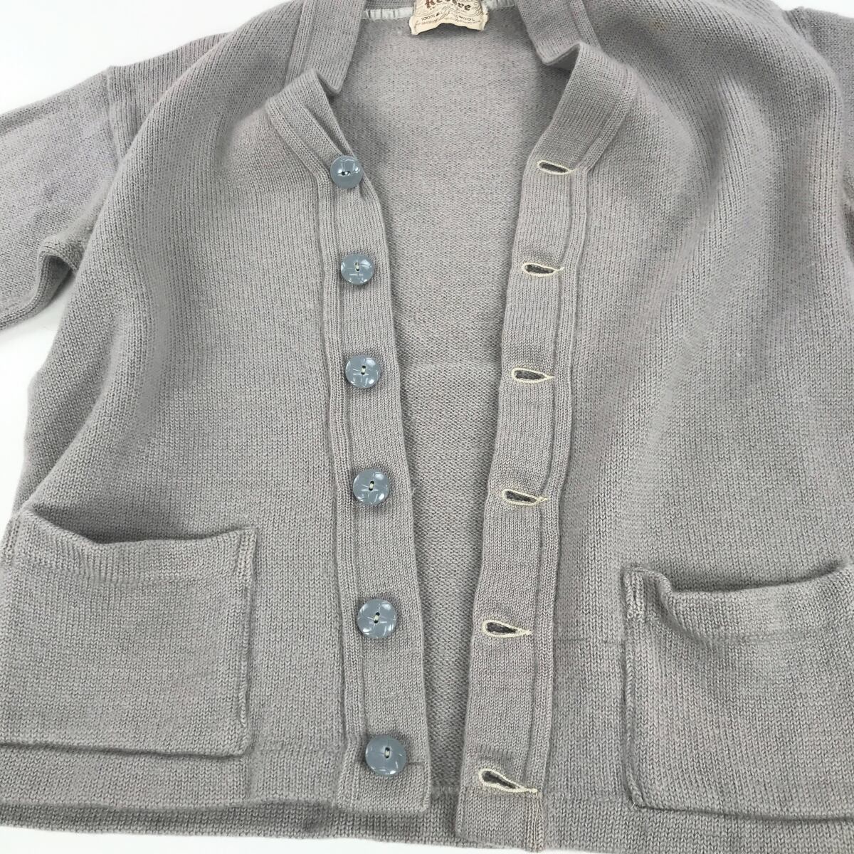 カーディガン　revere社製　70年代　70s 新作コレクション・発売中*送料無料 L/古着 REVERE 長袖 ニット