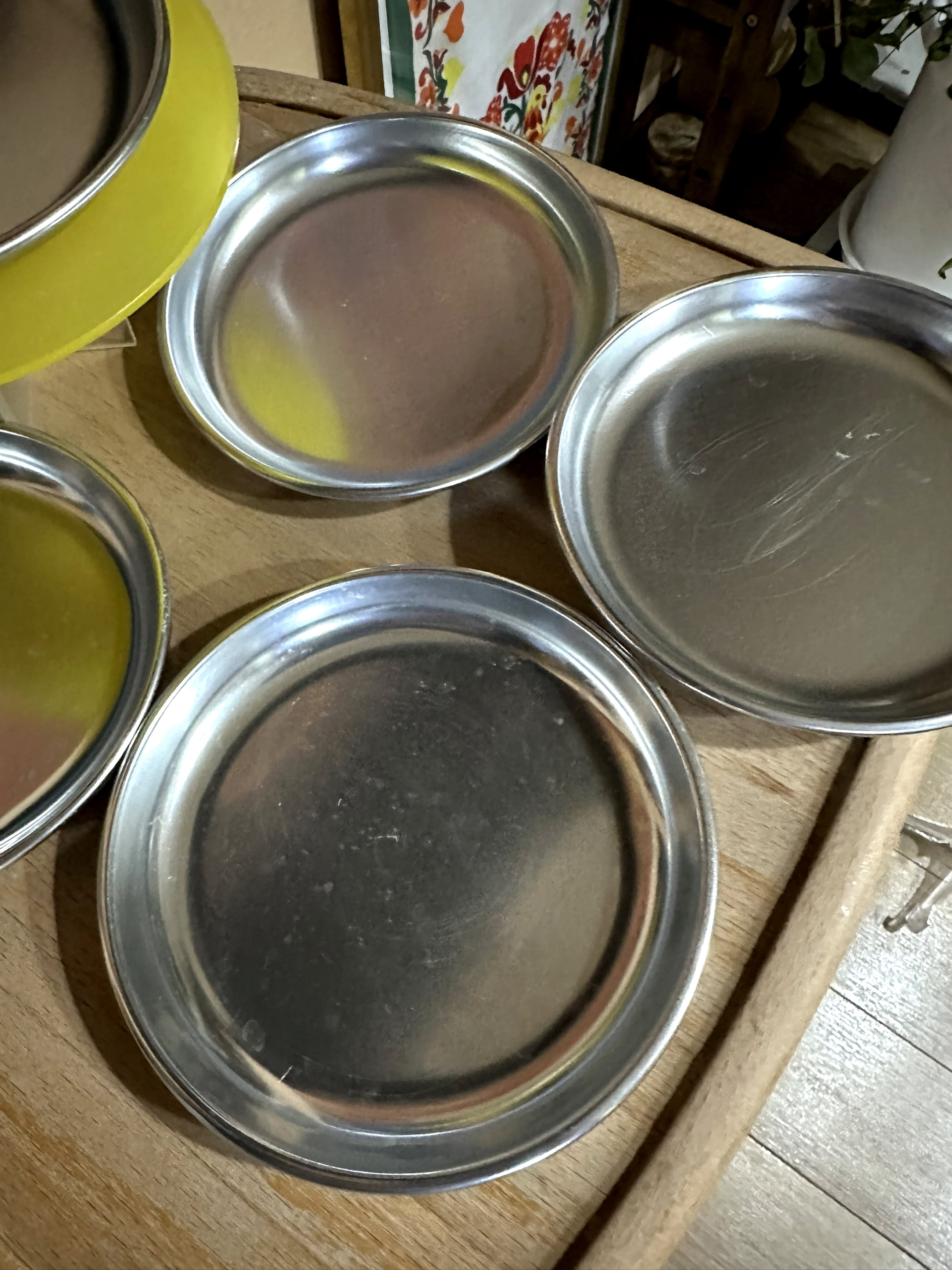 昭和レトロ アルマイト アルミトレー 給食皿 キャンプ皿 プレート