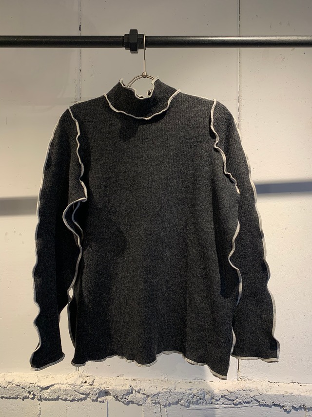 &her   Tutle Knit Top/Chacoalgray