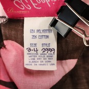 フラダンス 衣装 CC Fashions CCファッション ワンピース ドレス ピンク系 ティアレ柄 花柄 植物柄 ハワイアンプリント ハワイアン アロハ フラ ダンス レッスン 練習 ハワイアンダンス フリル フレアスカート ブラウン系 茶 華やか 鮮やか かわいい おしゃれ ダンス衣装 練習着 レッスンウェア