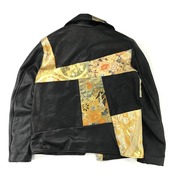 【rd08】再構築 レザー×着物ライダースジャケット LEATHER ×Kimono MIX RIDERS JACKET 【rd07】