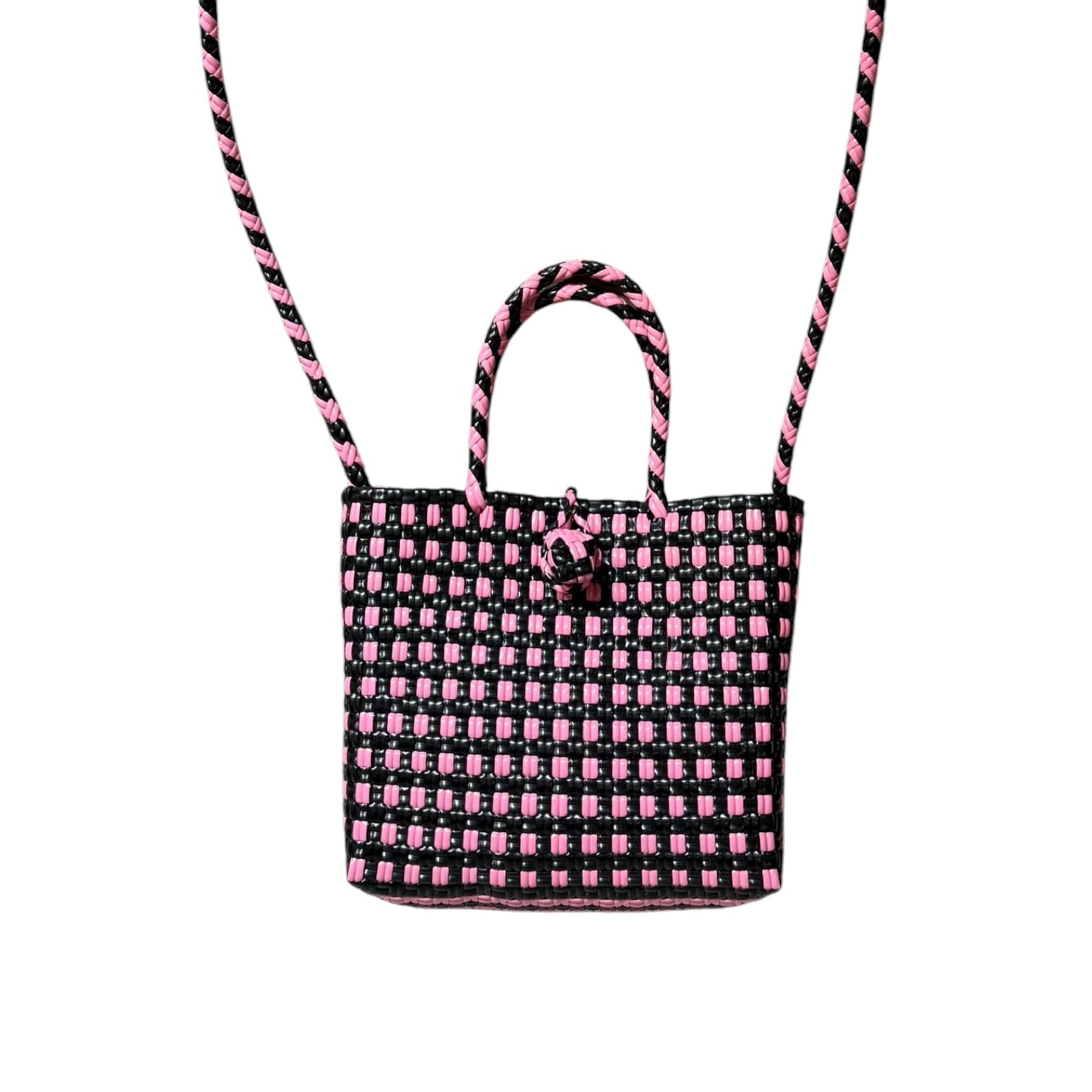 2WAY SHOULDER BAG - DOT / TAFY PINK × BLACK