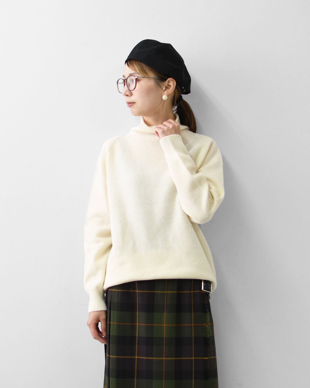 RINEN [リネン] 2/15ウール天竺編み(ホールガーメント) タートルネック