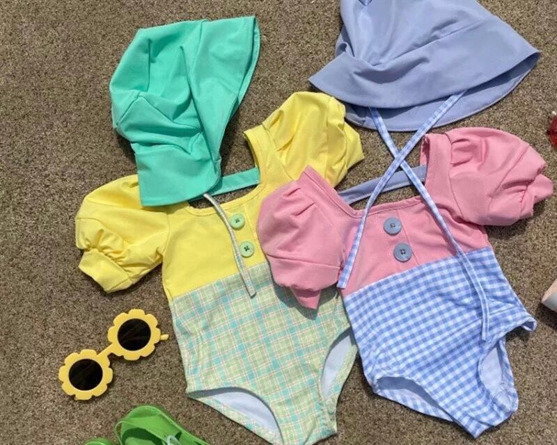 2点セット / 水着ロンパース / デザイン水着 / 女の子 / 〜7才( A・B )