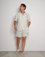 【SUNS】Suns EMBROIDERY SEERSUCKER OPEN COLLAR SHIRTS［RSS028］