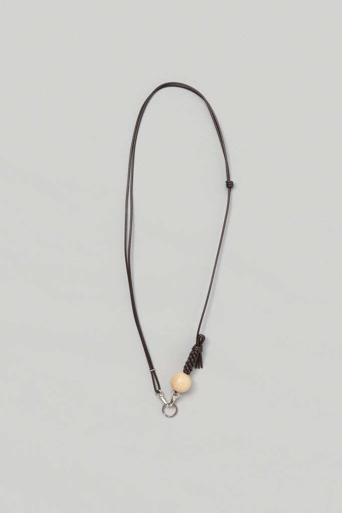 _Fot - Knot ball_strap ：Black｜ウッドボール／レザー／オブジェ