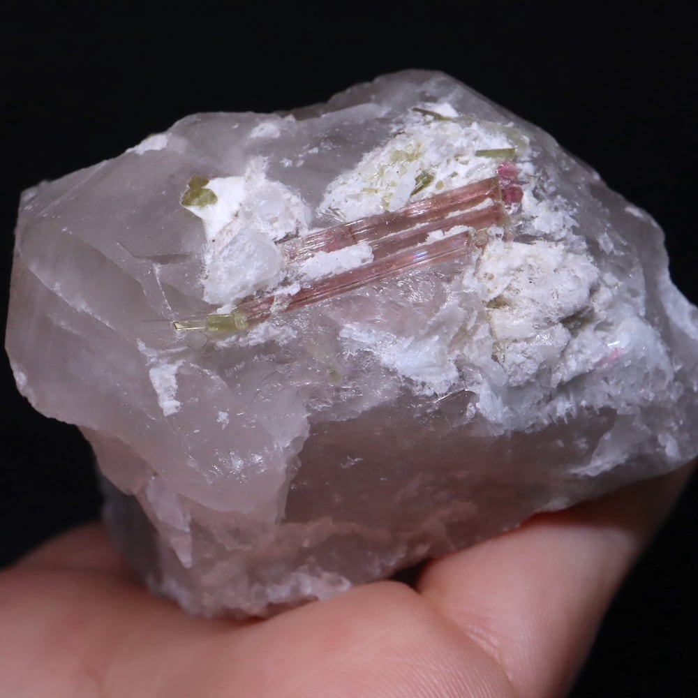 SALE※ ピンク トルマリン スモーキークォーツ 電気石 母岩付き 271g