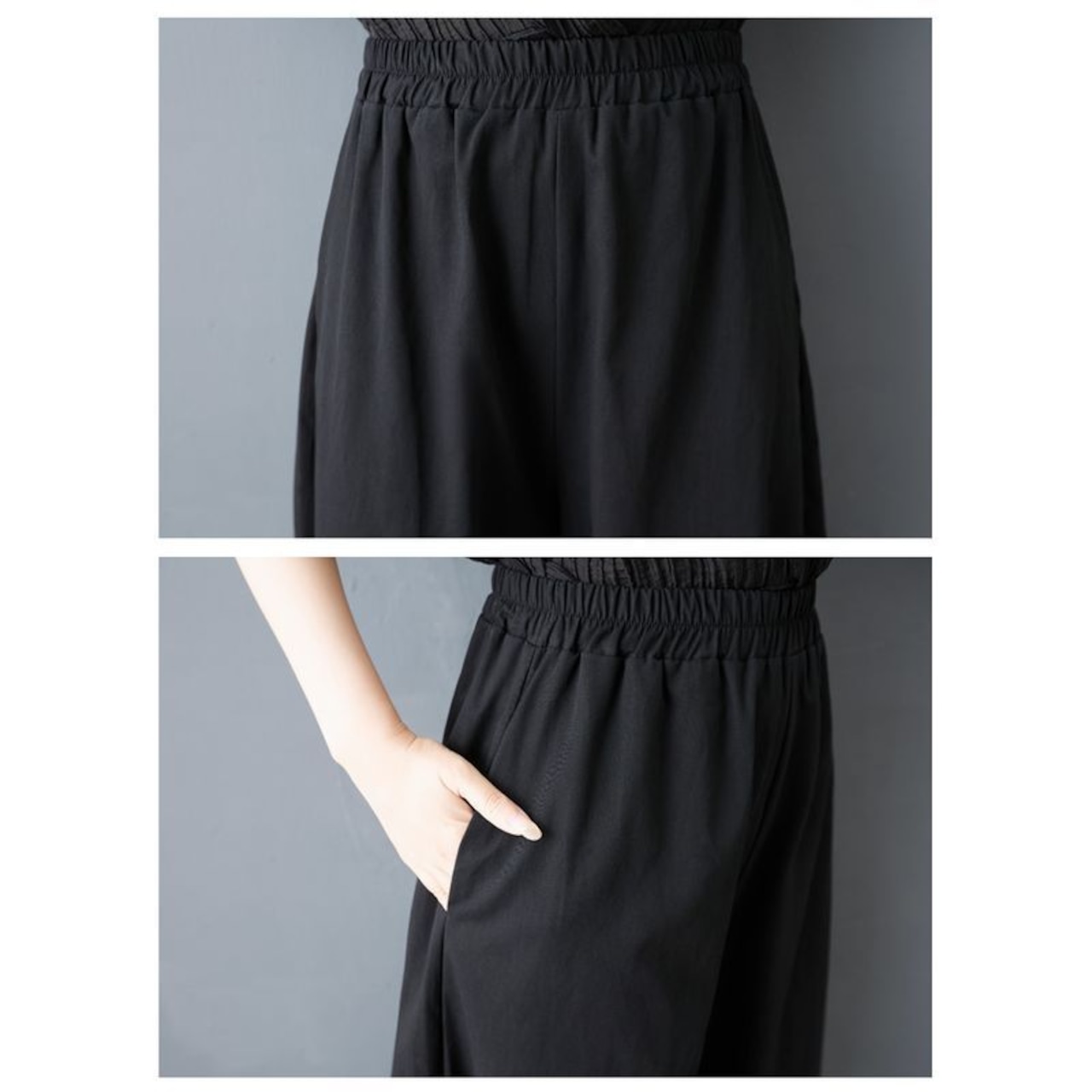 バルーンシルエット ギャザー ワイドパンツ 00167