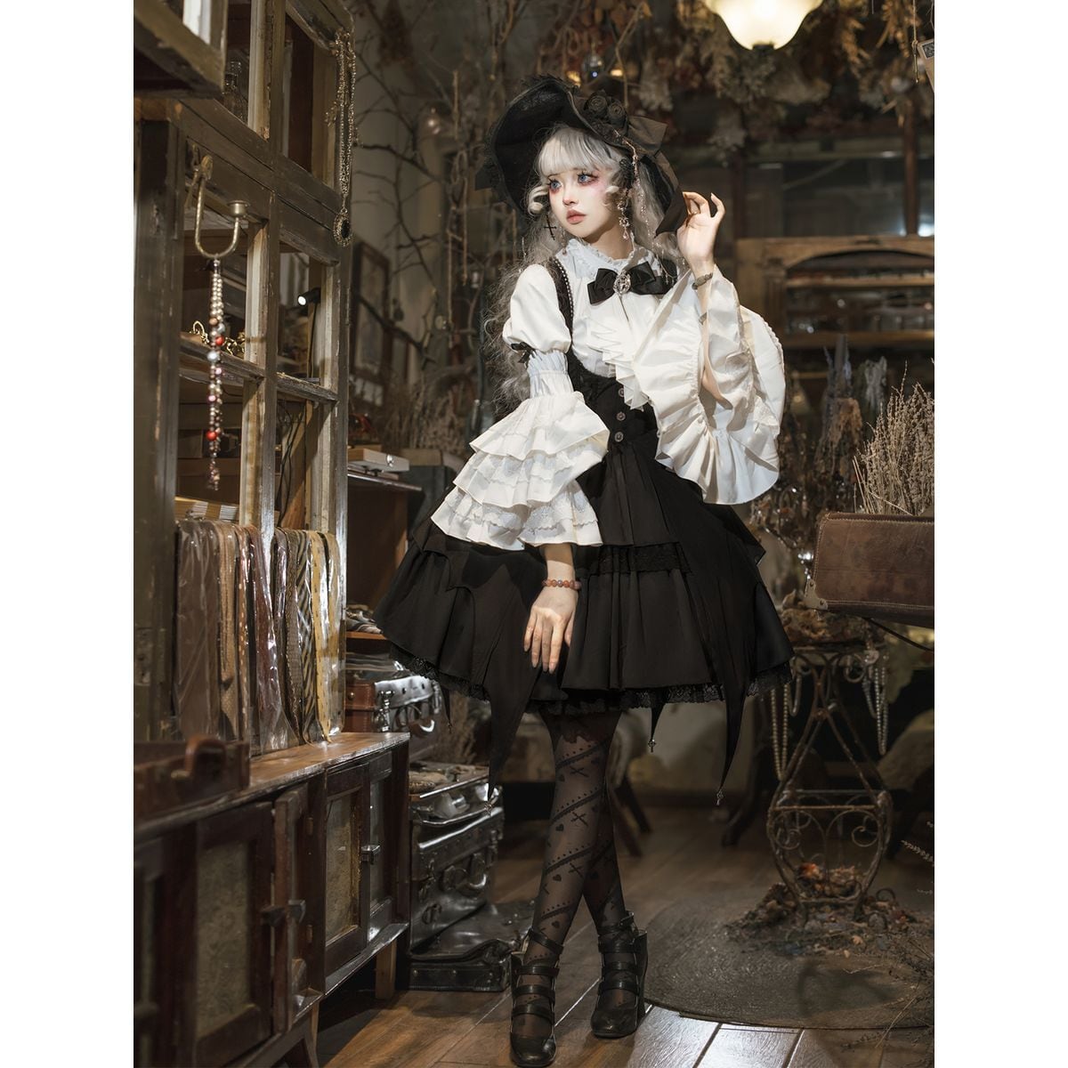 ゴシック姫袖フリルセットアップ:帽子 | Maiden's Rêve ゴシック姫袖フリルセットアップ:帽子 | Maiden's Rêve