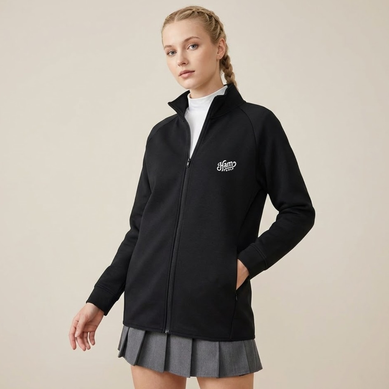 BIRDIE RAGLAN BLOUSON/BK