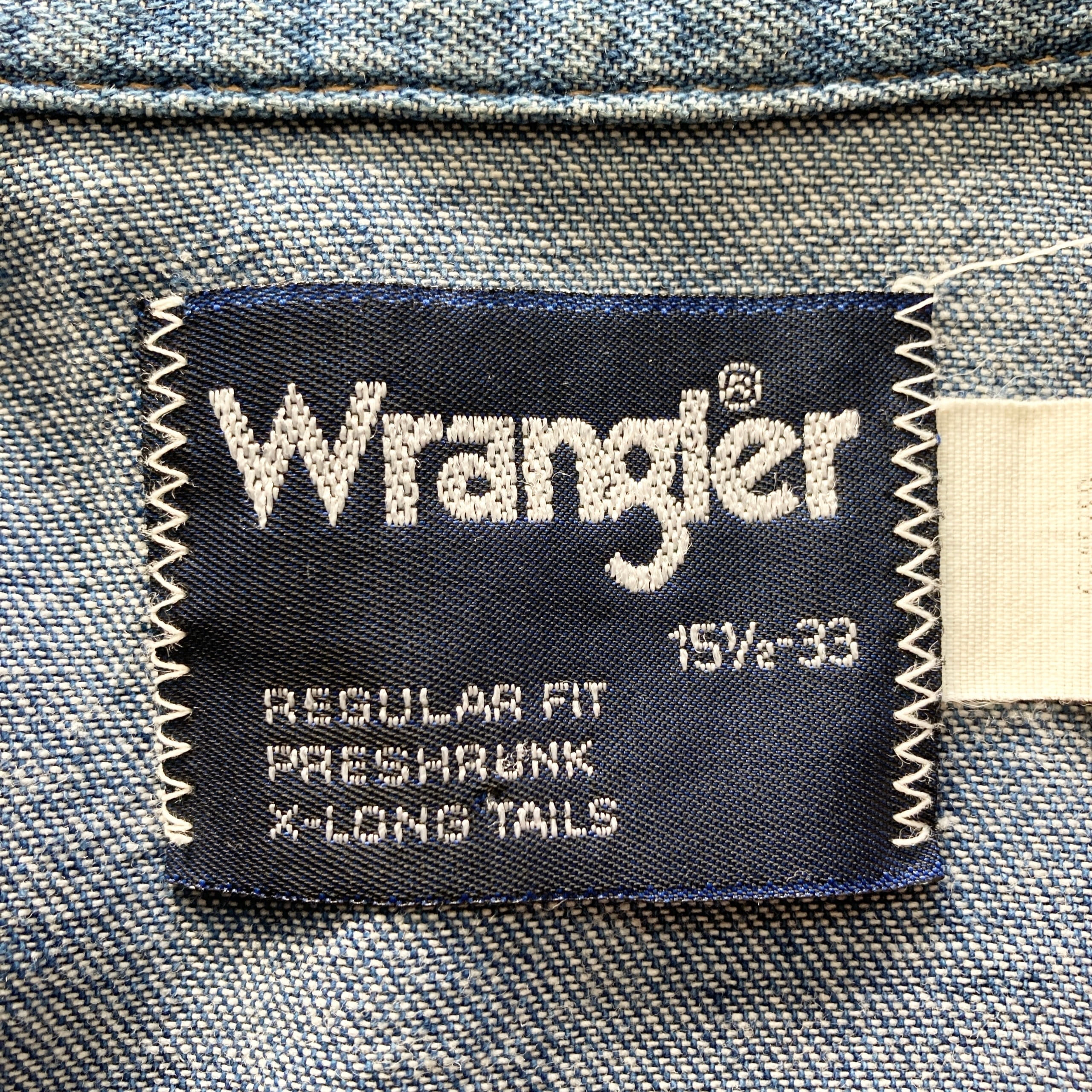 80s USA製 wrangler ラングラー デニムシャツ15 1/2 M-L Size.15】80s Wrangler 70127MW ラングラー 80年代製 USA製 アメリカ製