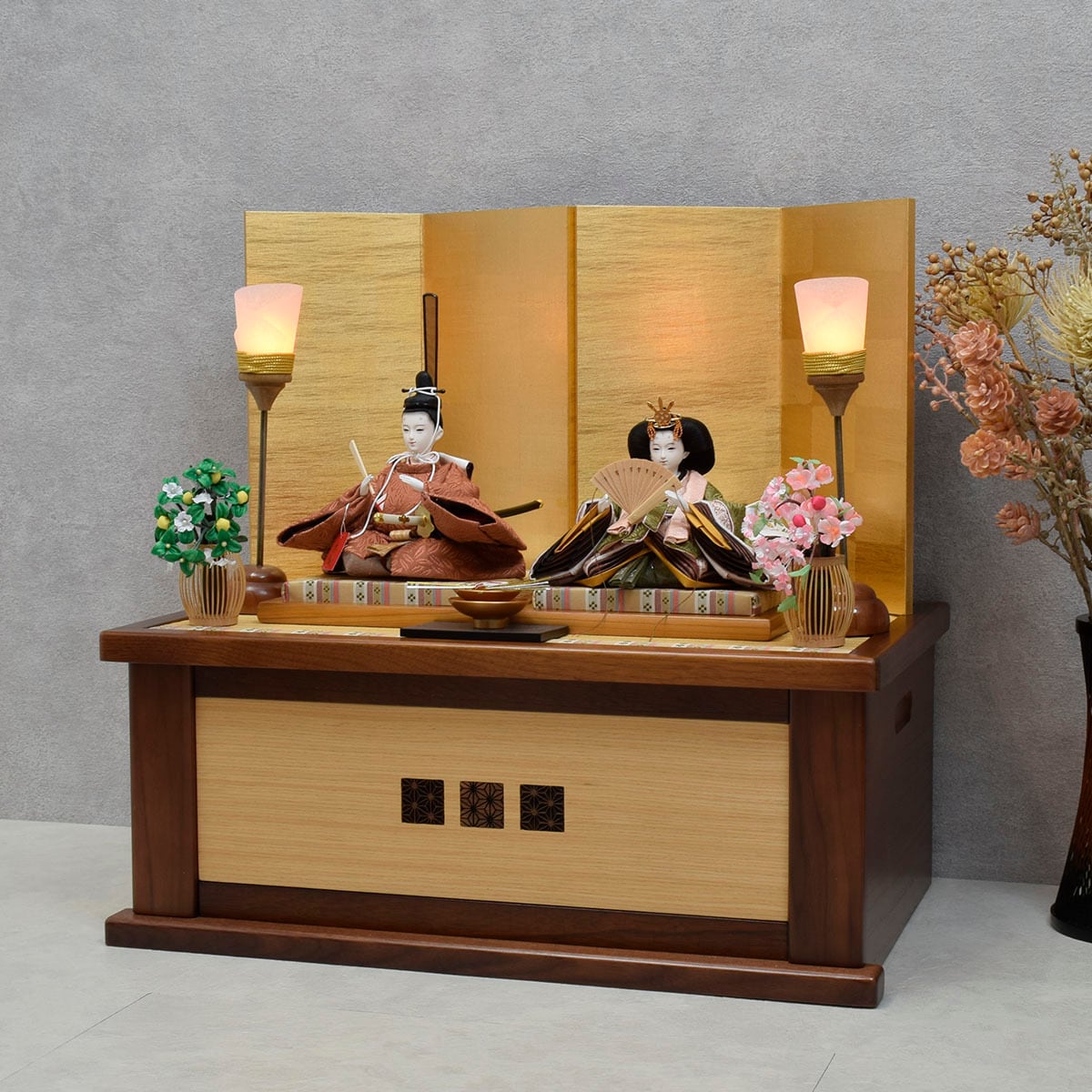 御親王御飾り台座ひな祭り木材