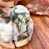 モスアゲート*マッシュルーム107*きのこ*天然石カービング*天然石インテリア*置き物