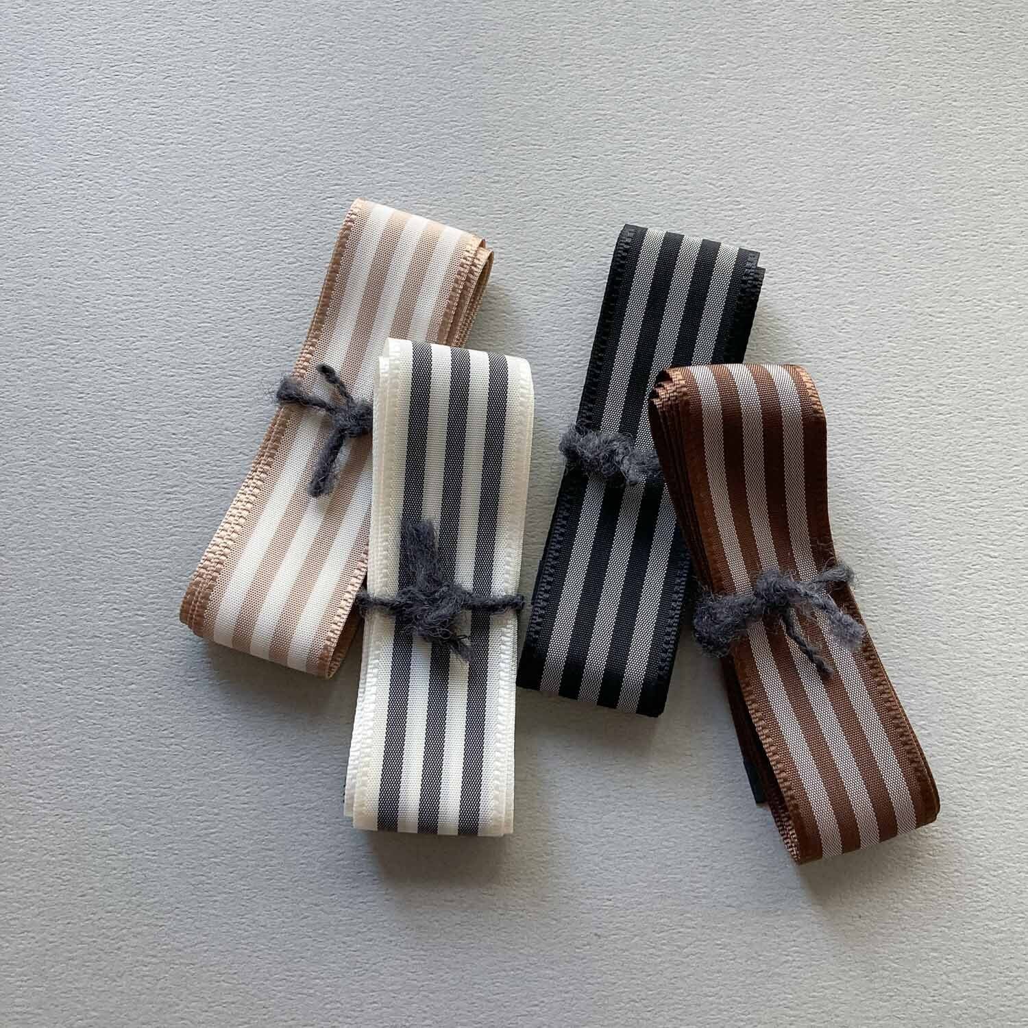 再入荷〉MOKUBA ナチュラルストライプリボン（50cm〜） | Dua