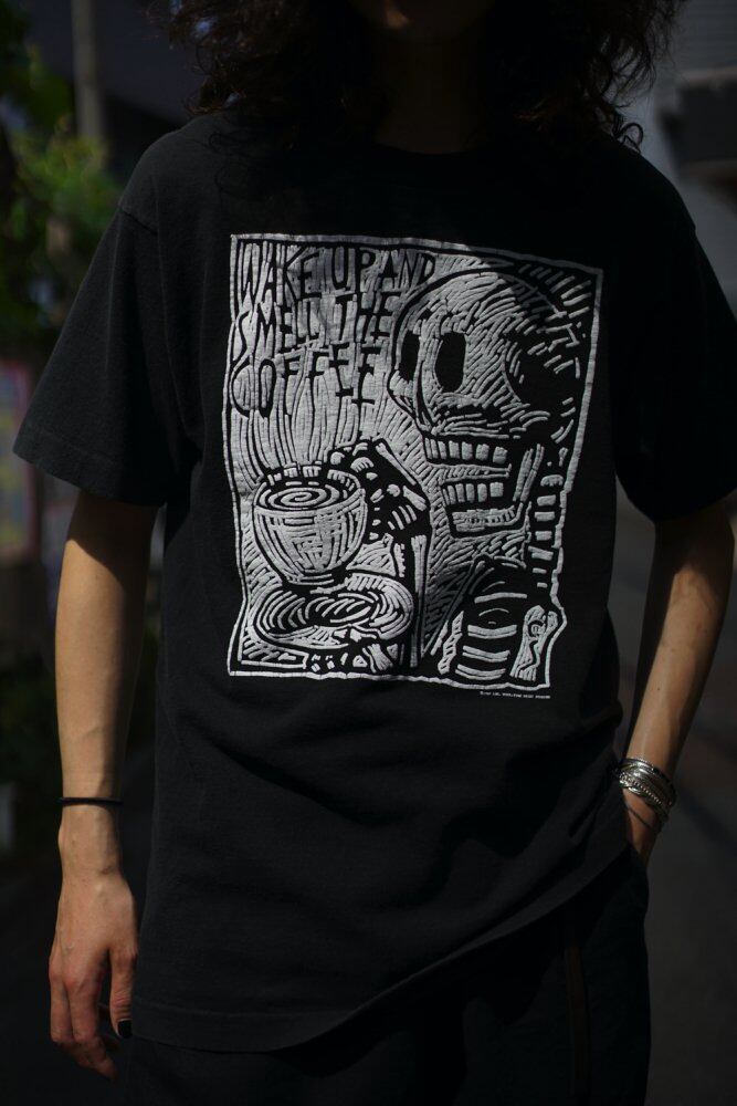 CARL SMOOL] Vintage Skull Print T-shirt [1989s] [Wake up and smell