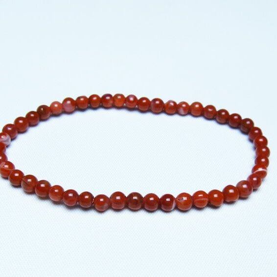 ナンホーンアゲート ブレスレット 4mm アゲート ブレス 一点物 メール便可 [M便 1/10] 111-47454