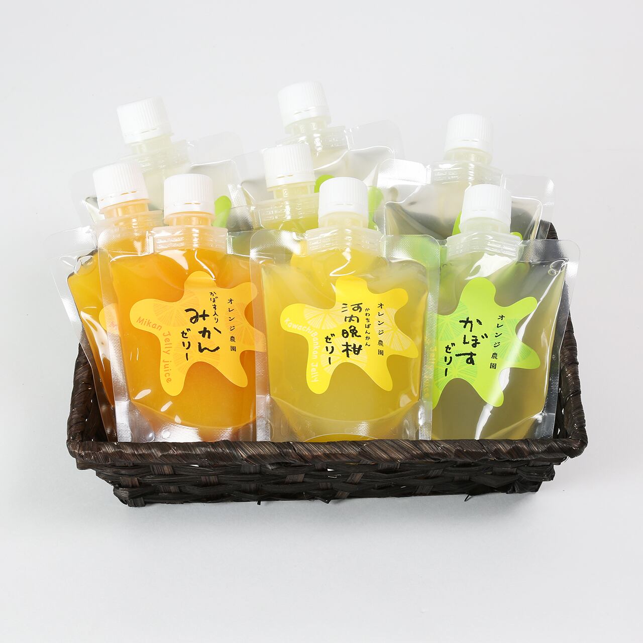 コピー：果実の飲むゼリーギフトセット（かぼす×4・みかん×2・季節の