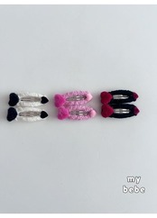 韓国子供服 / 26winter / my bebe / 冬の両サイドハートピン / キッズ / 冬服 *FREE*