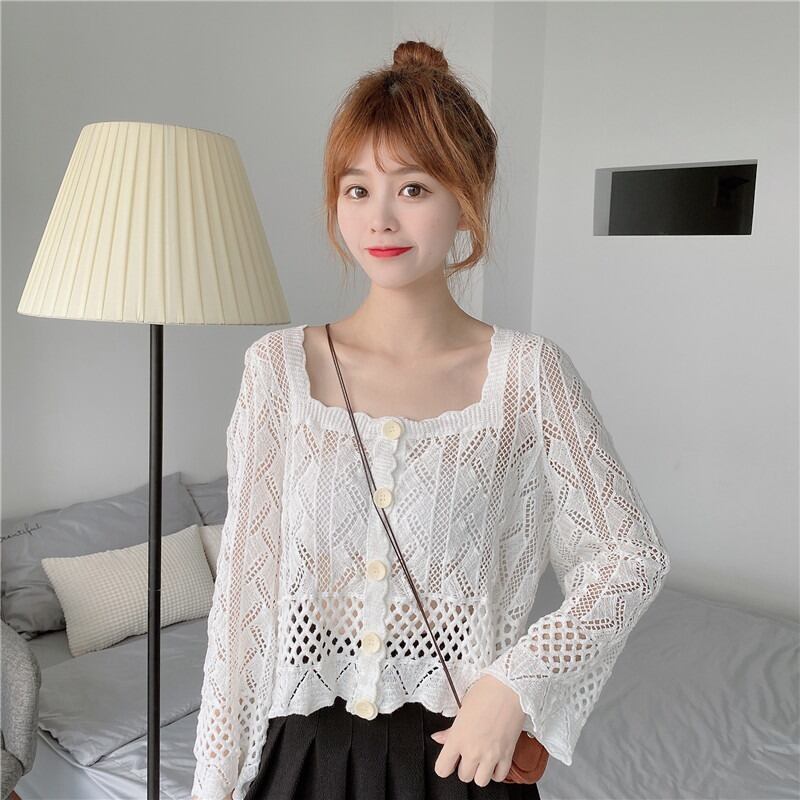 シャツ スプリングスタイルレース長袖スリーブトップス ロング 春物 スクウェア 1号婦人20747696595
