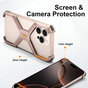 ◆iPhone 16/Pro/Pro Max◆ X-Shaped Aluminum Phone Case / X-シェイプ アルミニウム スマホケース