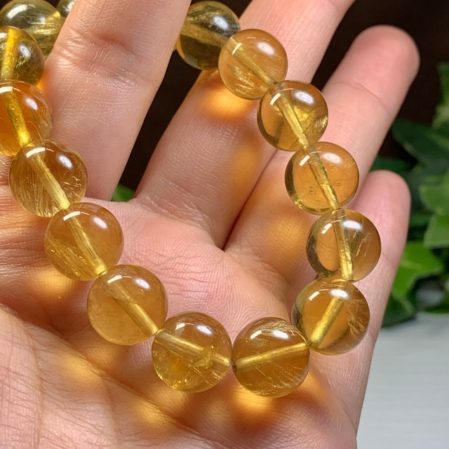 透明度抜群☆美発色・ゴールデンフローライト ブレスレット