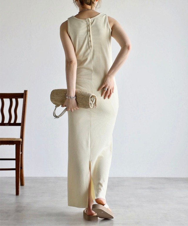 パッド付きアメスリリブワンピース