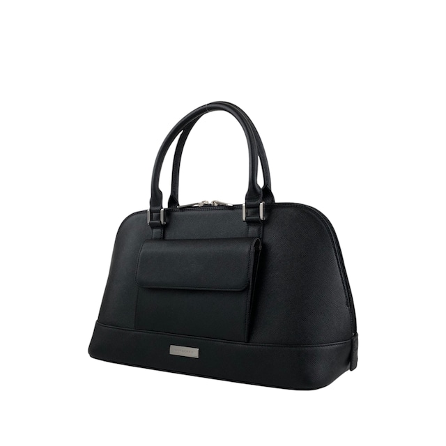 BURBERRY バーバリー ハンドバッグ ブラック レザー フロントポケット vintage ヴィンテージ オールド h2h7ny