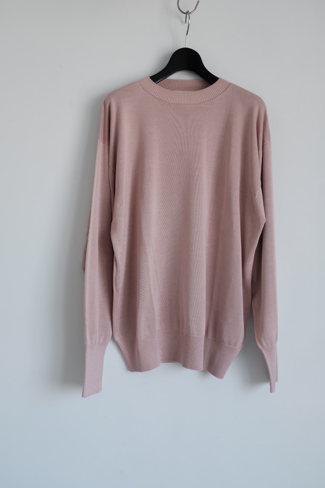 [Olde H daughter] SILK PLAIN STITCH CREW L/S