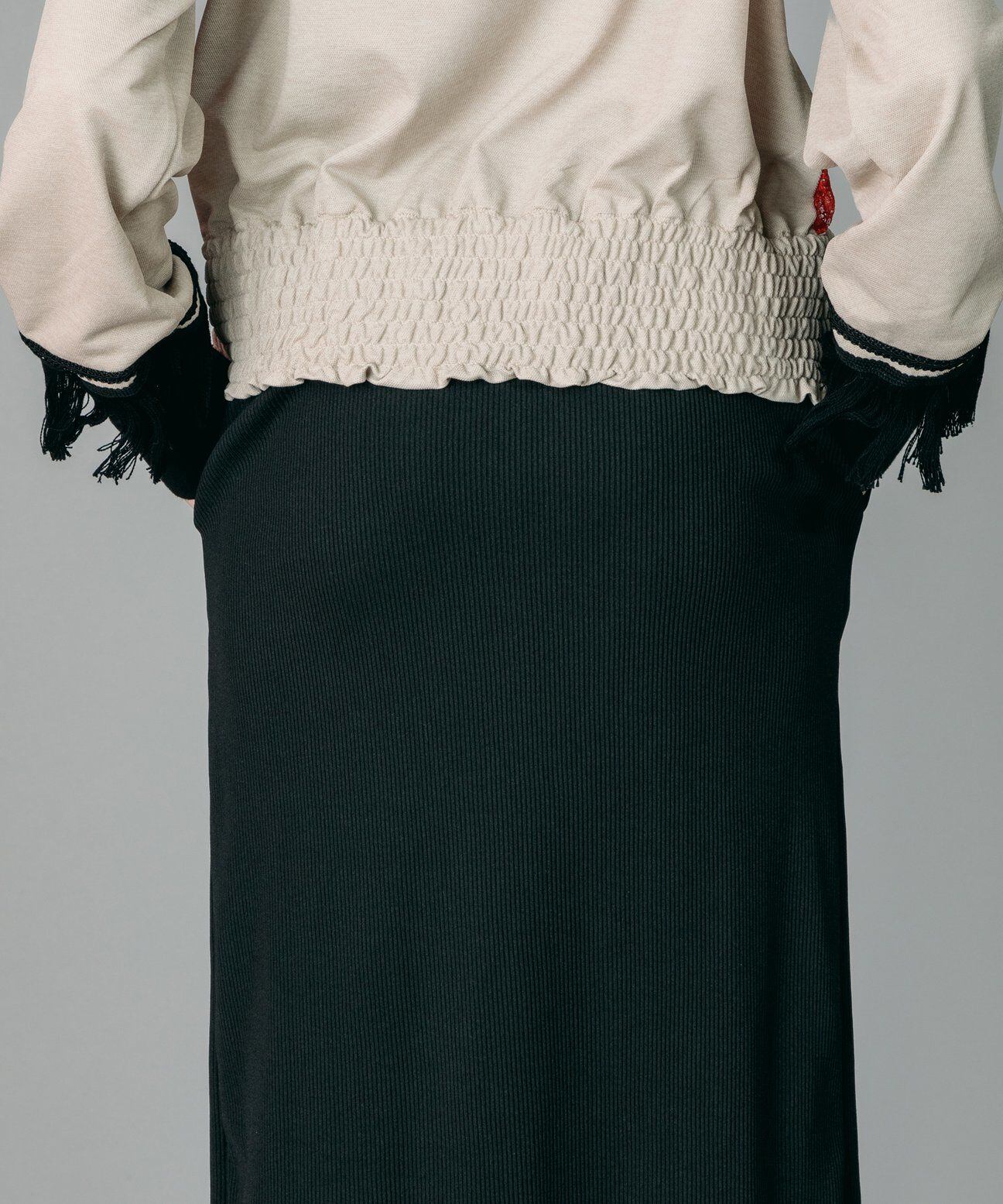 NON TOKYO / 2020A/W RIB TIGHT SKIRT (BLACK) | IAAAM ONLINE STORE