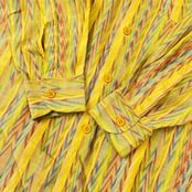 イタリア製 MISSONI ミッソーニ ストライプ 総柄 BD ボタンダウン 長袖シャツ 46/マルチ メンズ