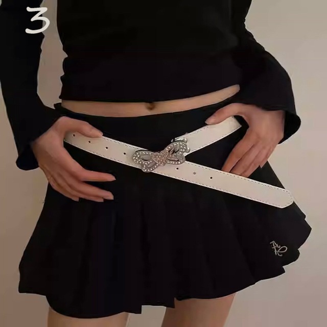 unclecmシンプルながらお洒落なリボンベルト 7s