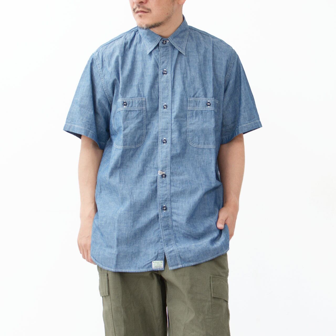 orslow [オアスロウ] SHORT SLEEVE CHAMBRAY WORK SHIRT [01-V8170-84