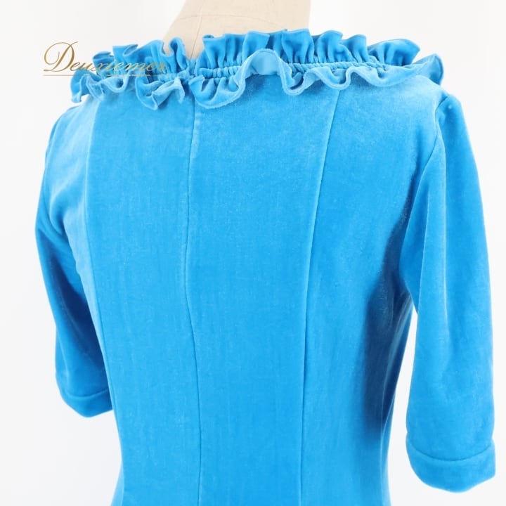 フラダンス 衣装 ワンピース ドレス ブルー系 マーメイドライン