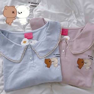 MekoooクマとNanukの衿付パフスリーブT – 甘さと個性がぎゅっと詰まった 台湾ブランドMekoooとのコラボTシャツ