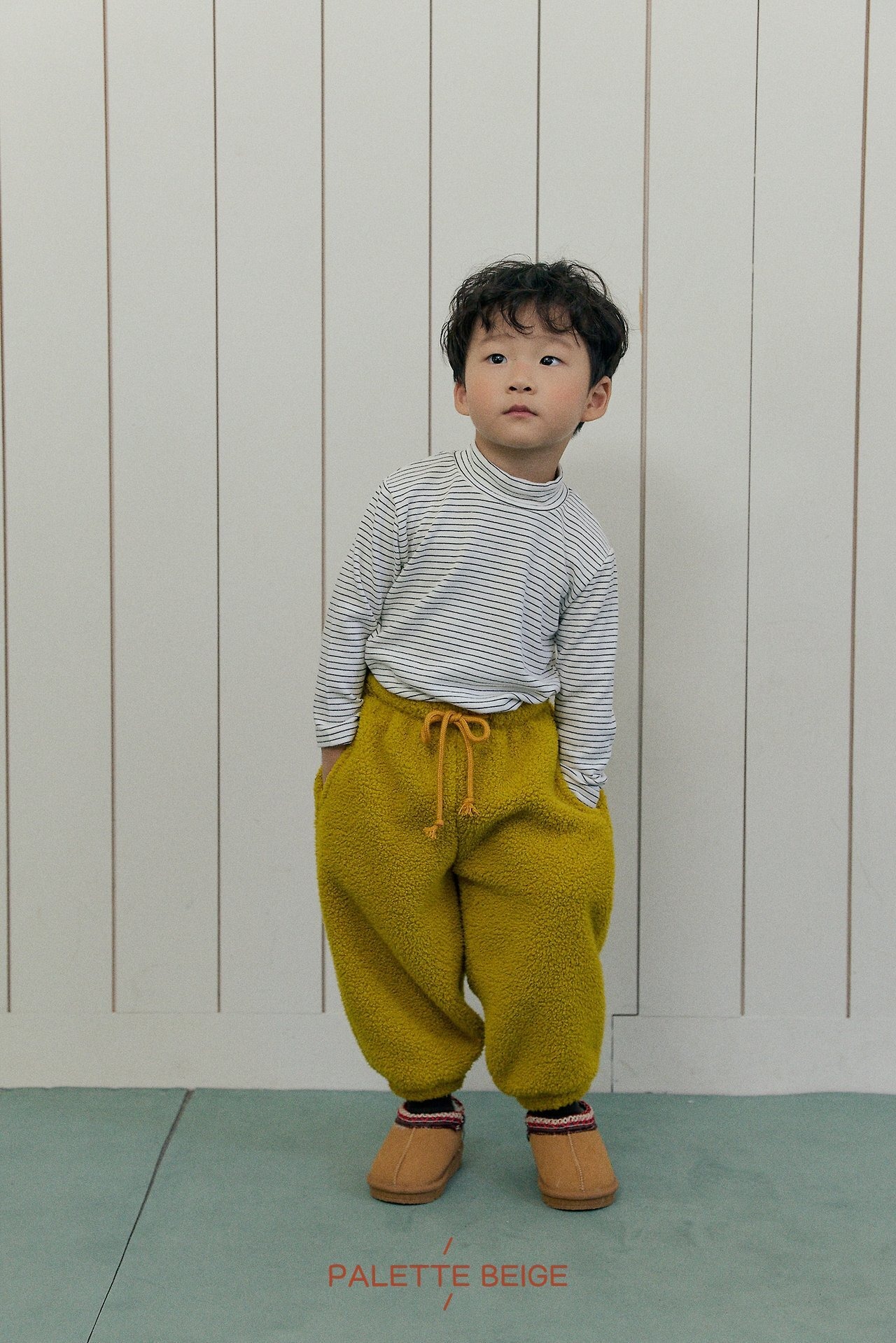 the beige［取寄］stripe slim turtle neck tee 26winter