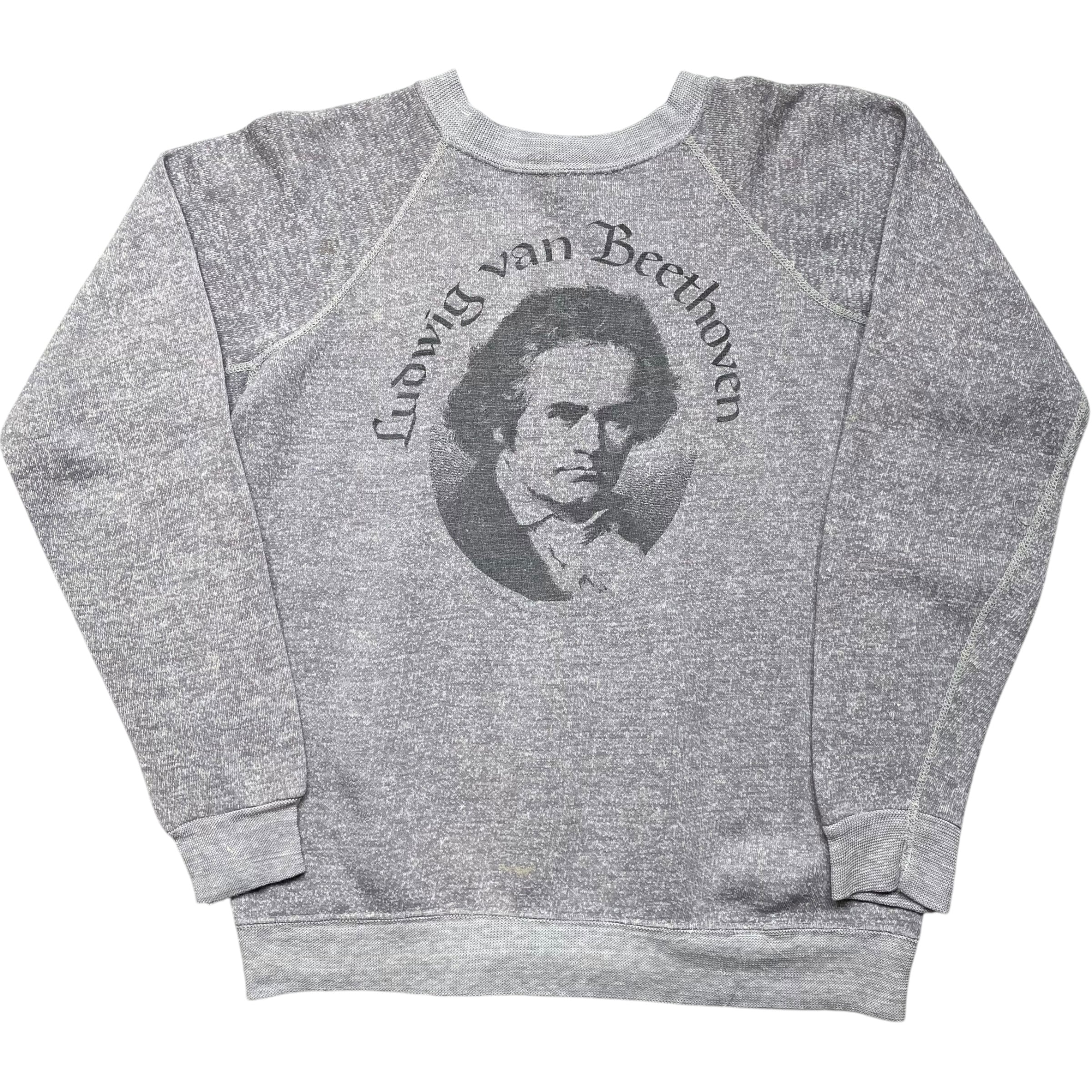 《S》 ヴィンテージスウェット ベートーベン ラグランスリーブ グレー 70年代 vintage no.6292