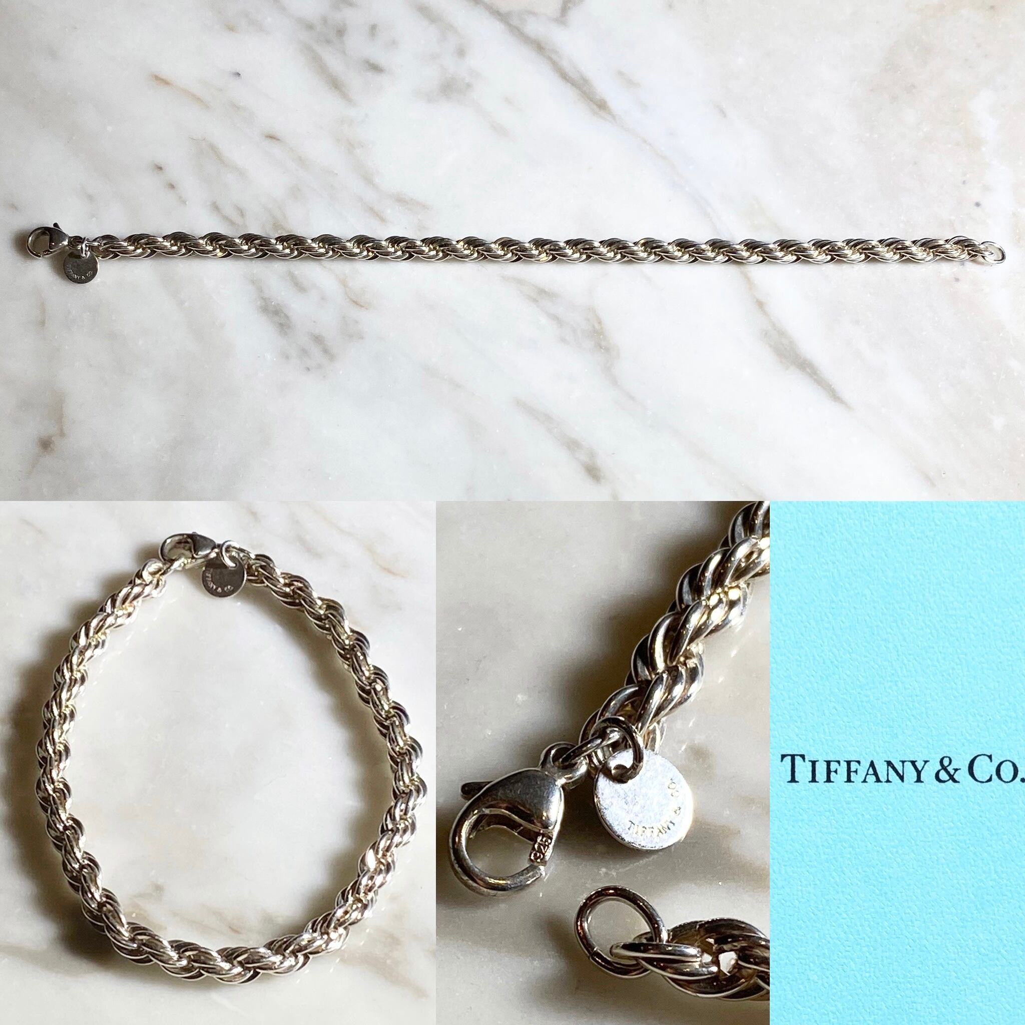 vintage TIFFANY silver twist chain bracelet | NOIR ONLINE