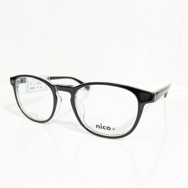 【nico+】ボストンセルフレーム　ブラック