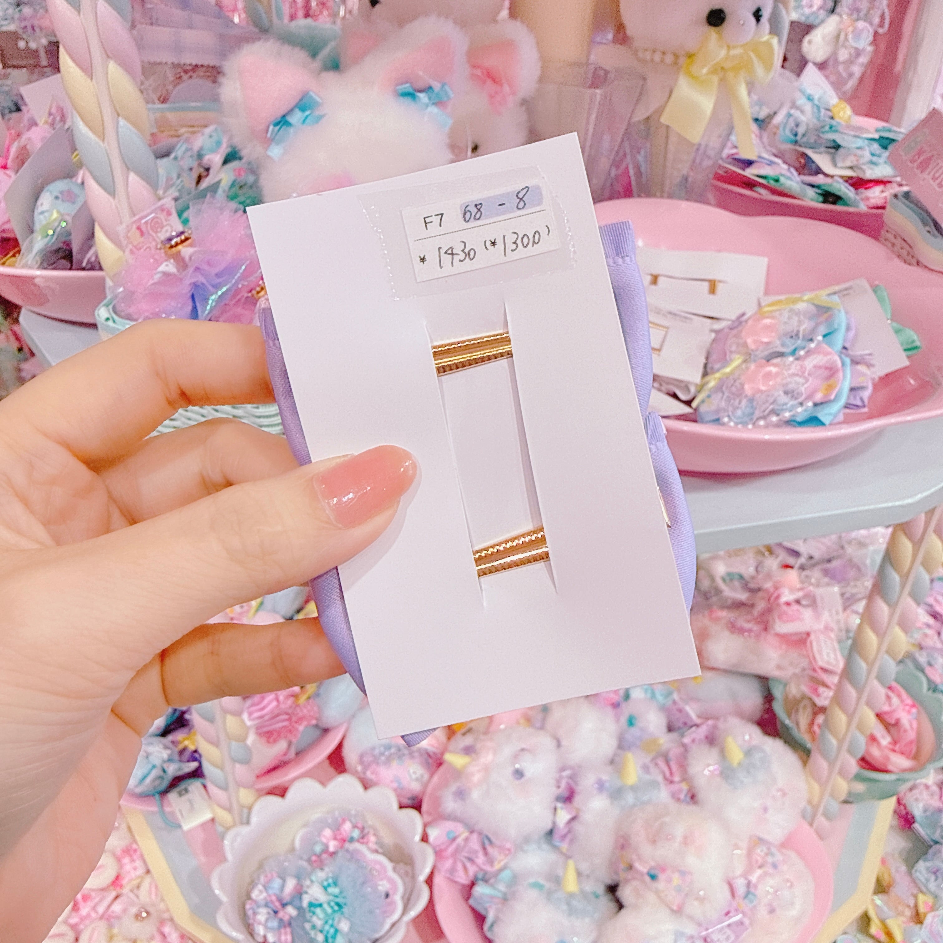 【F7】68-8ツインリボンヘアクリップ