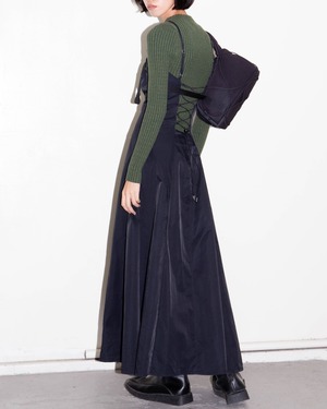 1990-00s back lace-up halterneck utility dress