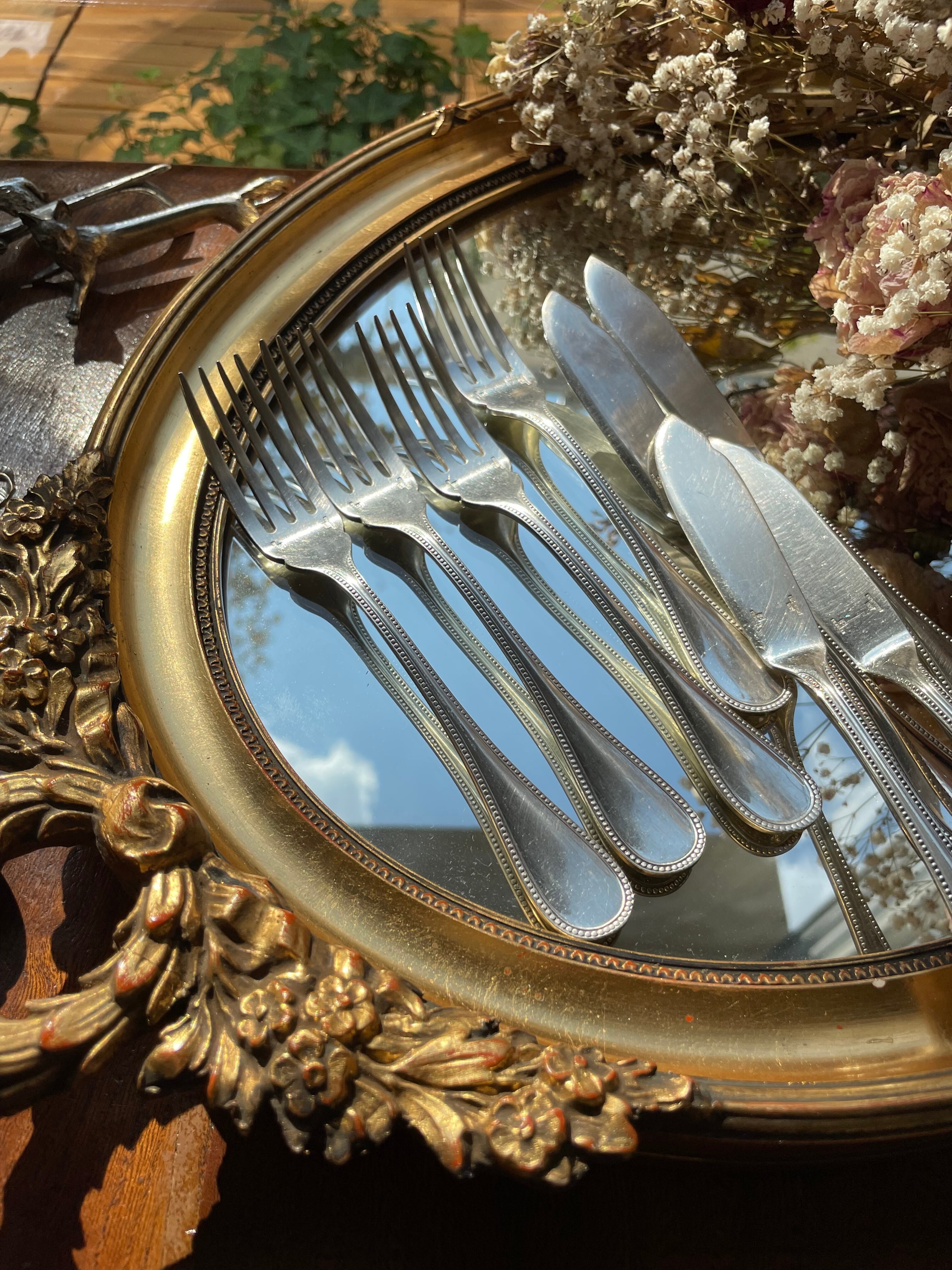 送料込み表示】ref: 1764 アンティーク・Christofle Perles ・ポワソン