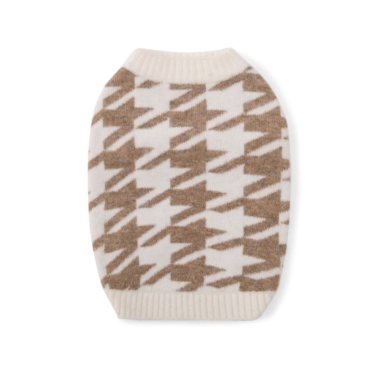 HOUNDSTOOTH JUMPER(Apricot & White) / OVER GLAM