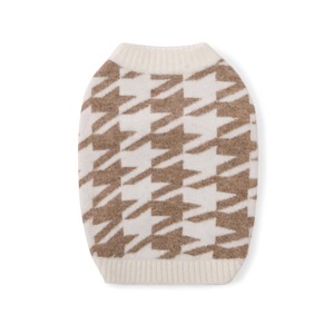 HOUNDSTOOTH JUMPER(Apricot & White) / OVER GLAM
