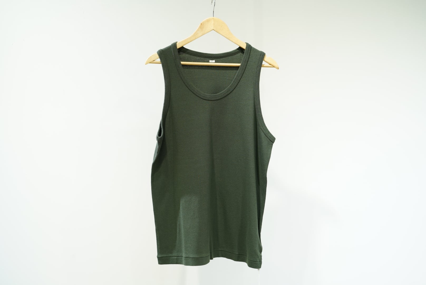 Co/Silk Nep Rib Tank Top KHAKI | WAGAMAMA TOKYO