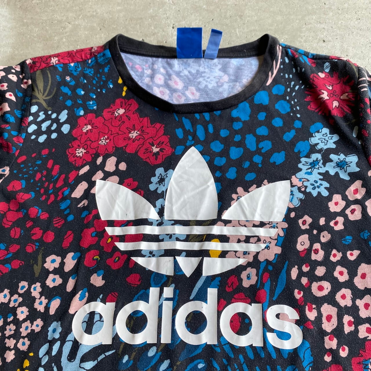 adidas Originals アディダス 花柄 総柄 プリントTシャツ レディースM