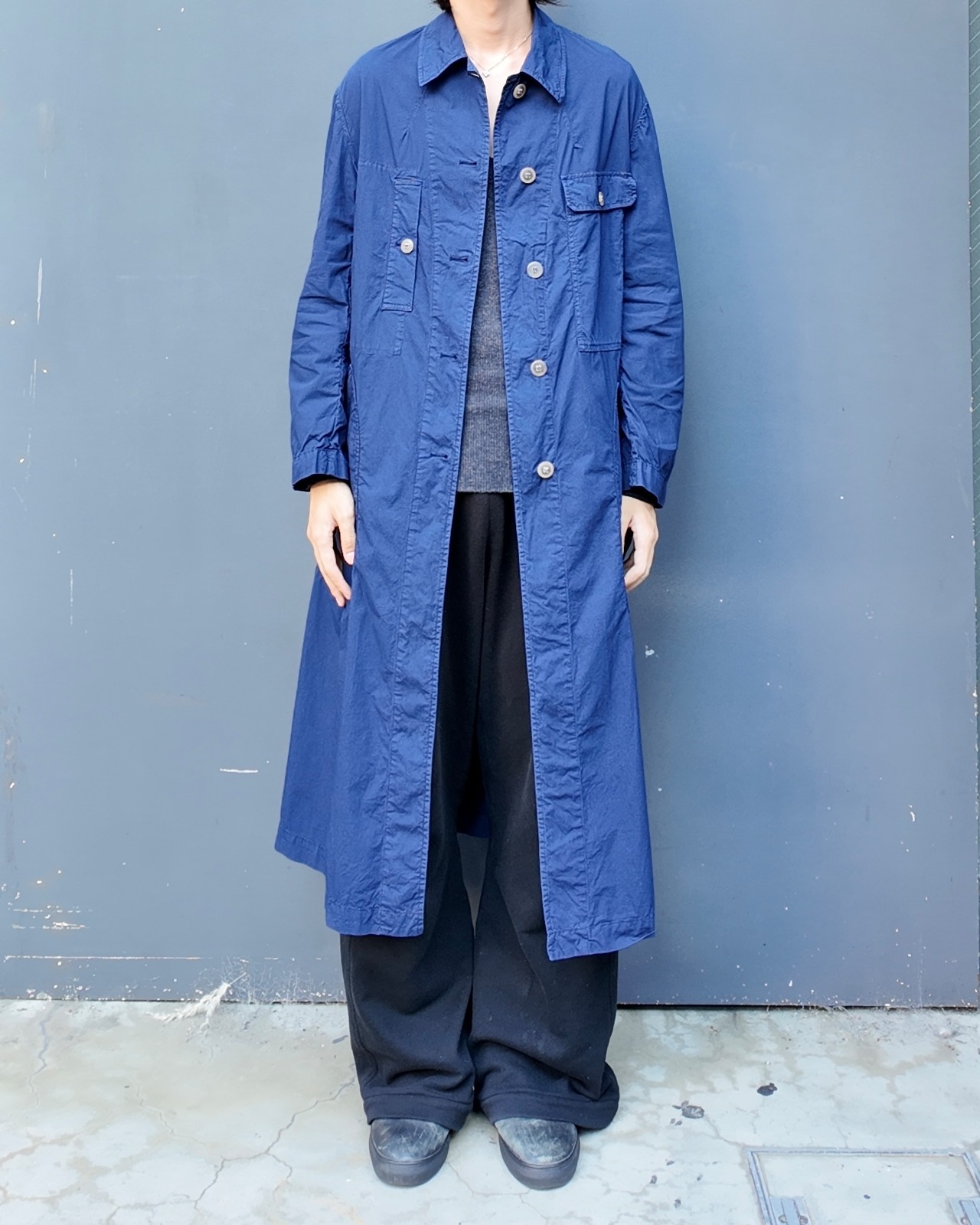 【DRIES VAN NOTEN】deep blue atelier coat