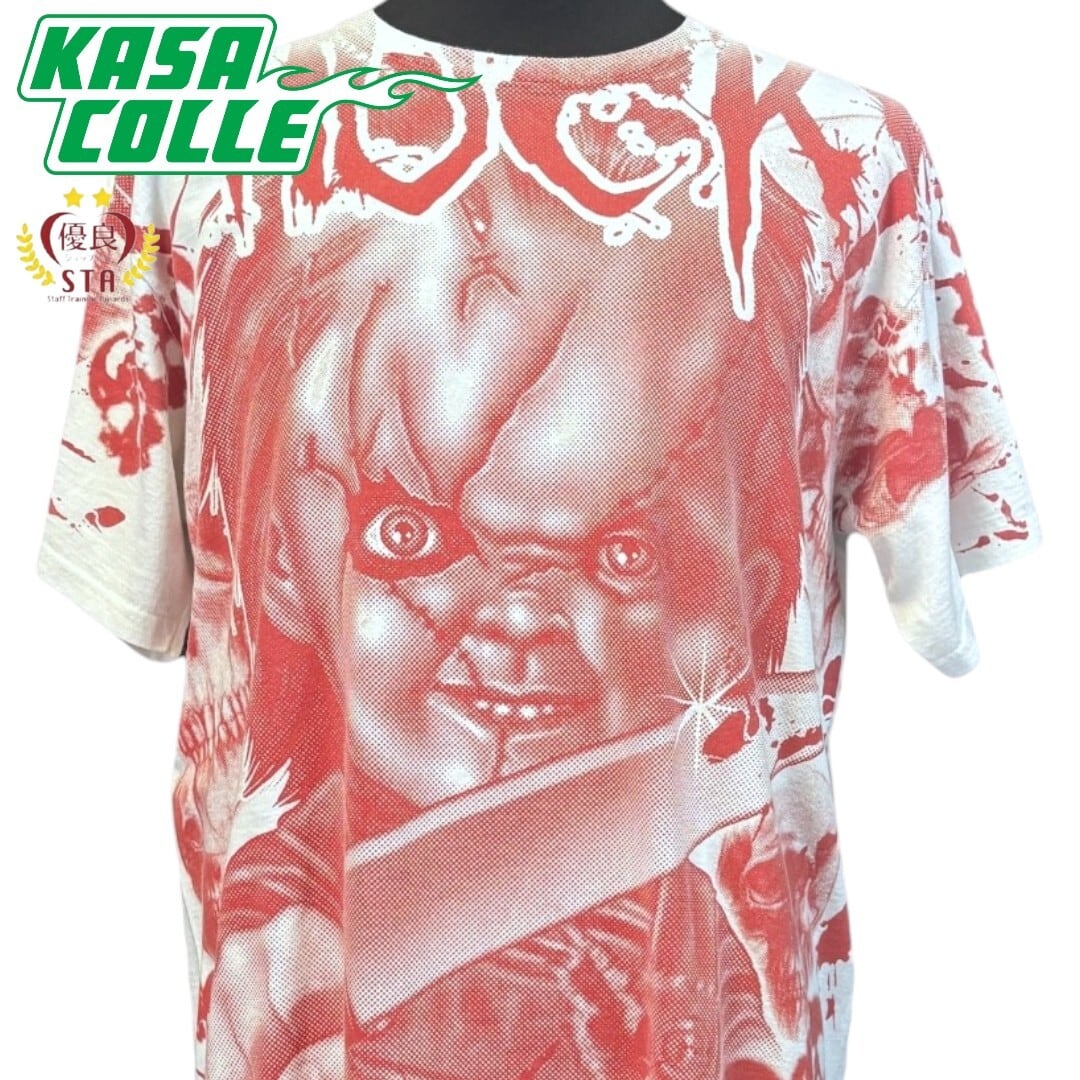 90s Chucky チャイルドプレイ チャッキーの花嫁 プリントTシャツ XL Child's Play 4 】チャイルドプレイ4 Bride of CHUCKY チャッキーの