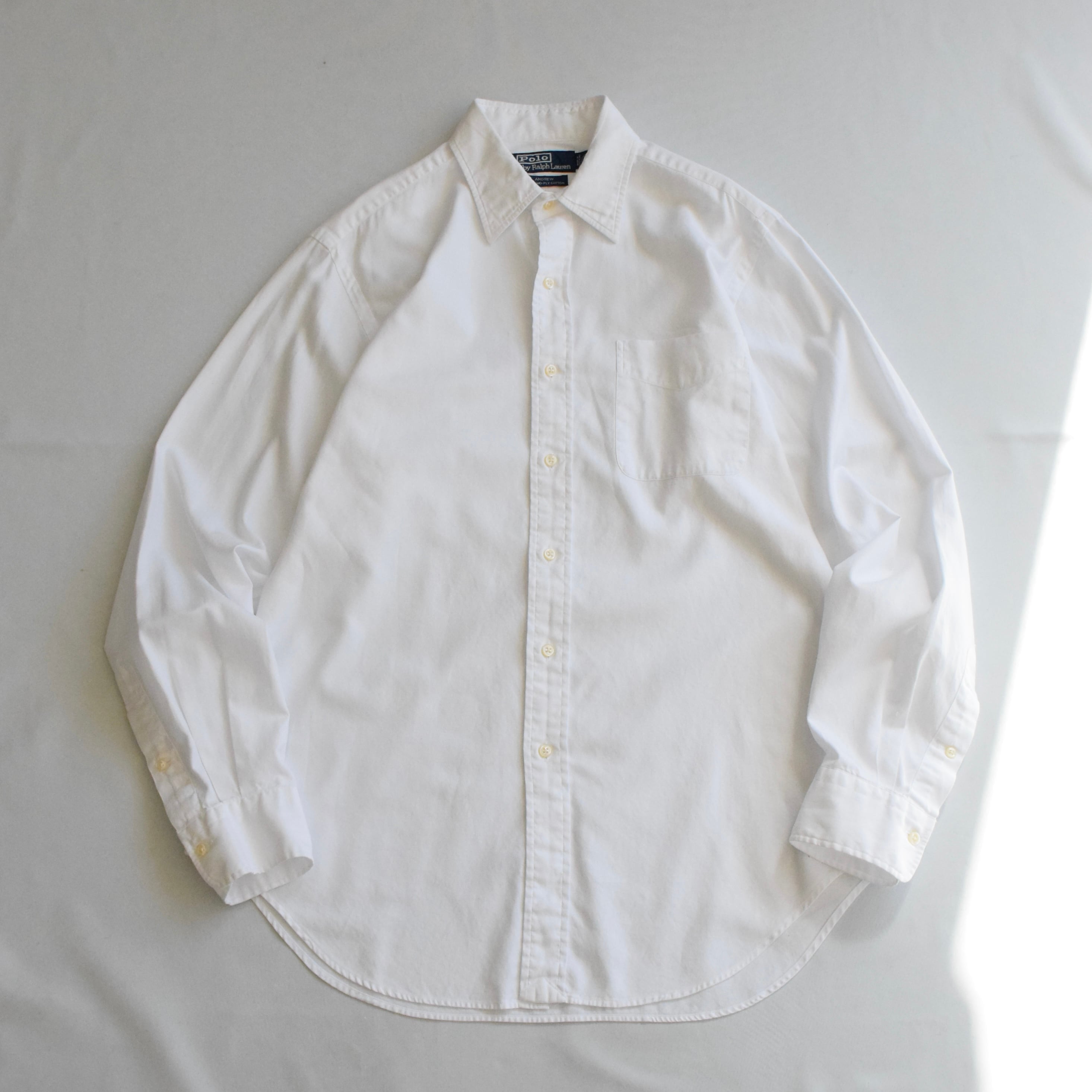 90s Polo by Ralph Lauren “ANDREW” TWO PLY COTTON ドレスシャツ